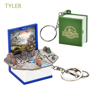 TYLER Book Key chain Creative Funny Opening Mini Book Pop Out Dinosaur World Kids Gift Novelty Finger Toy