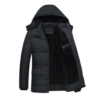 Image of Men Winter Jackets Coats Male Thicker Fleece Coats for Mid-aged Plus Size XL-5XL