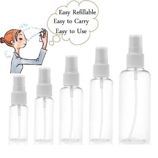 Plastic Transparent Empty Spray Bottle For Make Up And Skin Care Travel Use