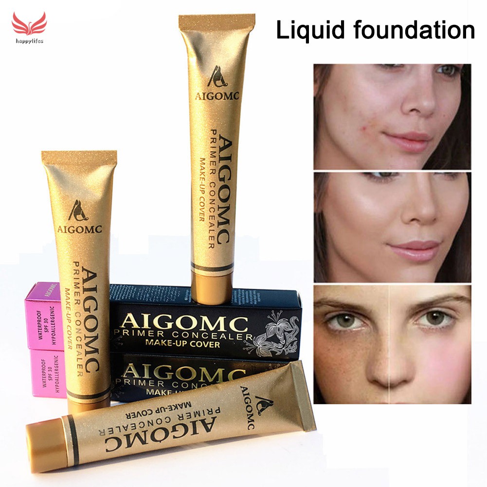 Liquid Foundation Concealer Puff Kit Acne Tattoo Spots Cover Foundations Makeup Set Shopee Singapore