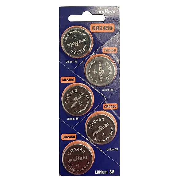 15-Pack Murata CR2450 3V Lithium Button Cell Batteries – Replaces Sony & Others