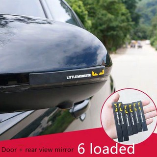 6pcs Car Door Anti-collision Strips Rear view Mirror Protective Stickers for bmw