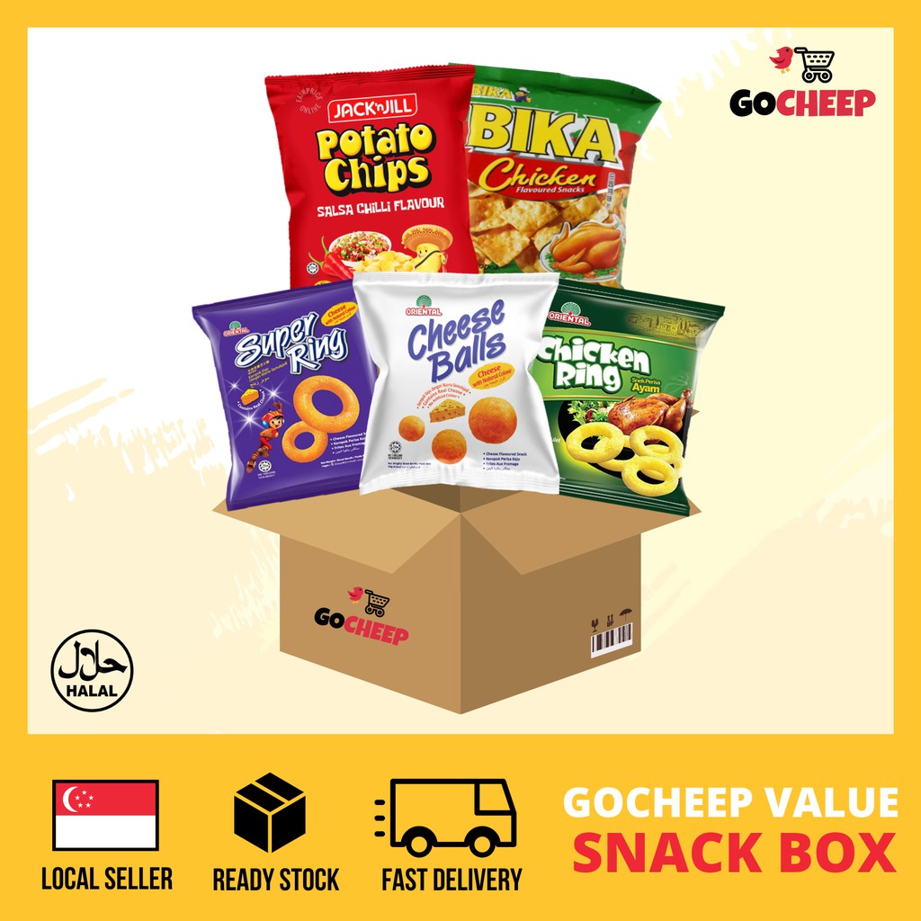 Gocheep Value Snacks Box Presents Party Birthday Parties Nuts Biscuit Snacks Chips Snacks Tidbits Crackers Sweets Peanut Shopee Singapore