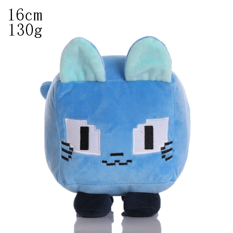 2022 New Anime Big Games Cat Plush Toys Tiger Sharks Puppy Animal Square Cartoon Stuffed Animals For Kids