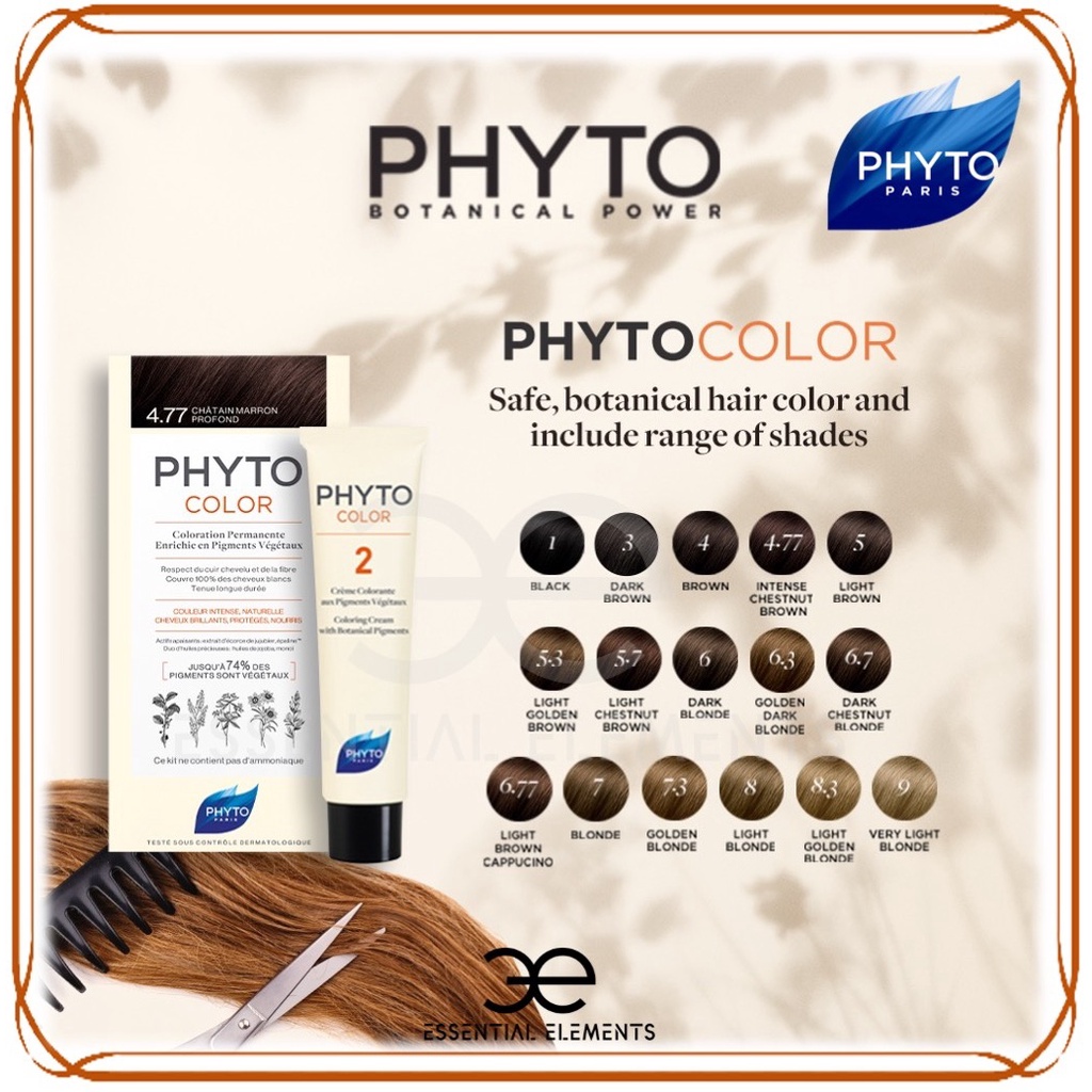 PHYTO Phytocolor Permanent Botanical Hair Color Dye and AmmoniaFree