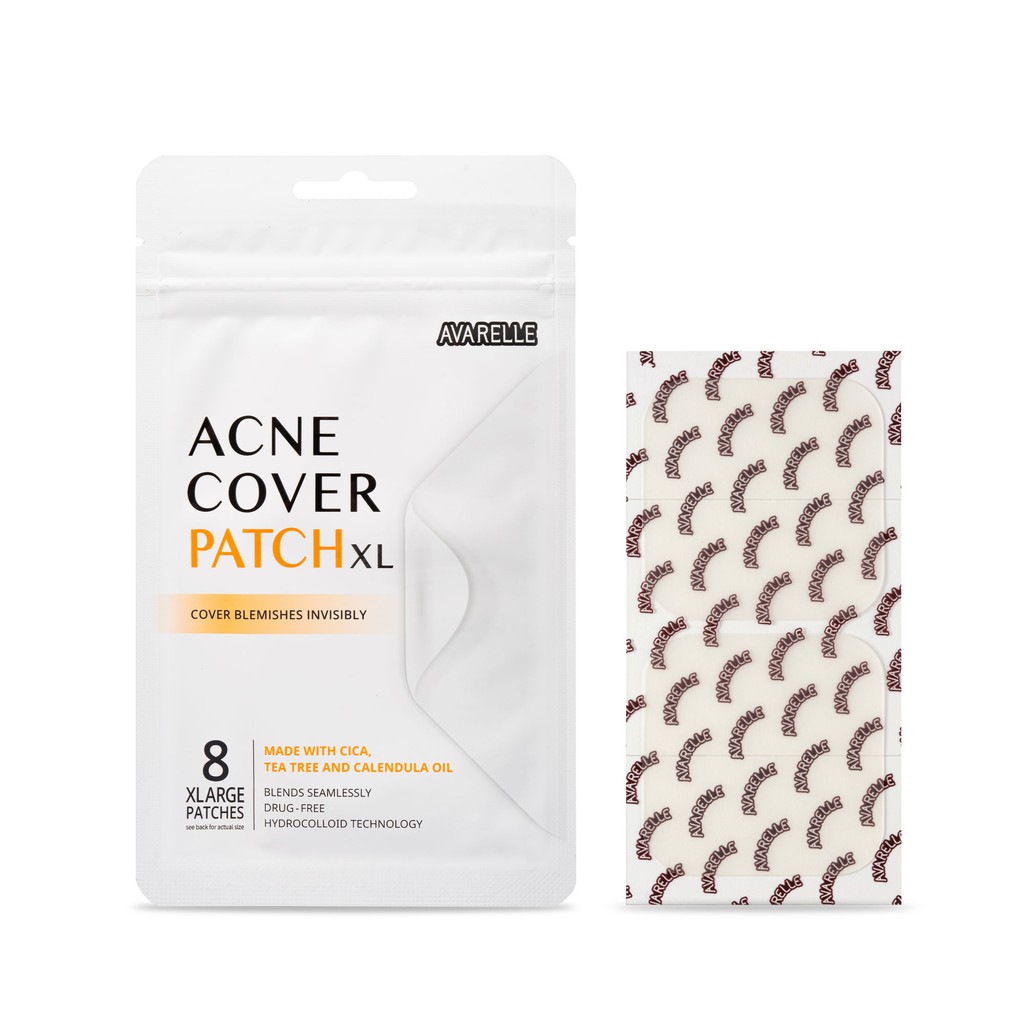 AVARELLE Acne Pimple Patch Absorbing Cover Blemish Body Acne Patch Xlarge (XL Square / 8
