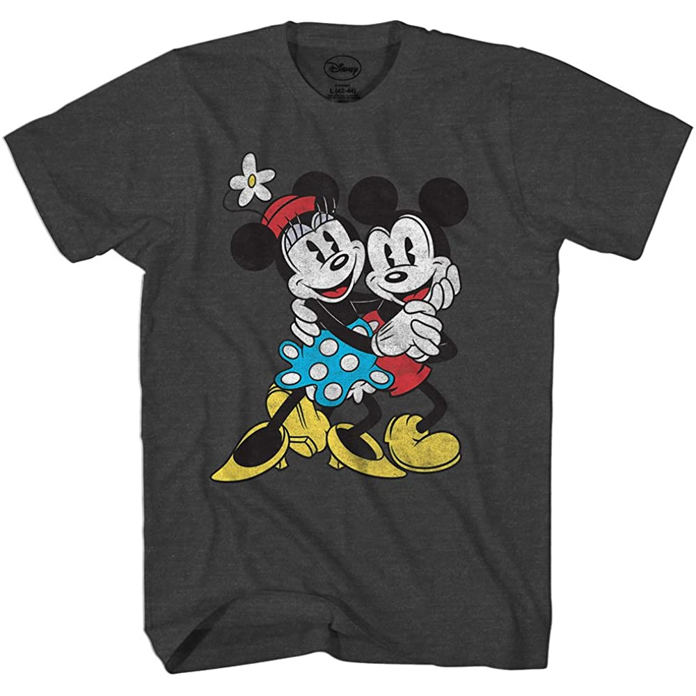 Disney Mickey Minnie Mouse Old School Love Vintage Classic Retro Adult Tee Graphic T Shirt For Men Tshirt Shopee Singapore