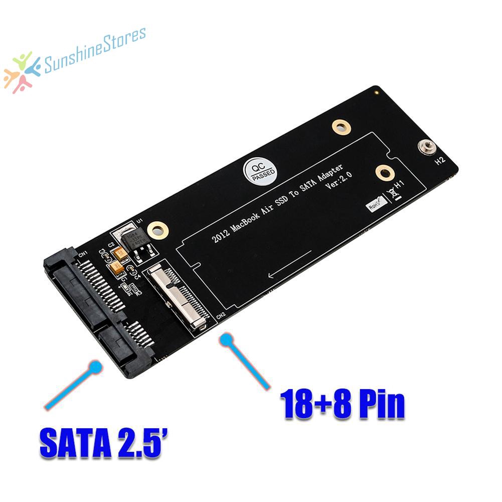 Ssd Adapter Card For Macbook Air Pro Retina 2012 A1465 A1466 Hdd Hard Disk Drive To 22pin Sata Converter Shopee Singapore