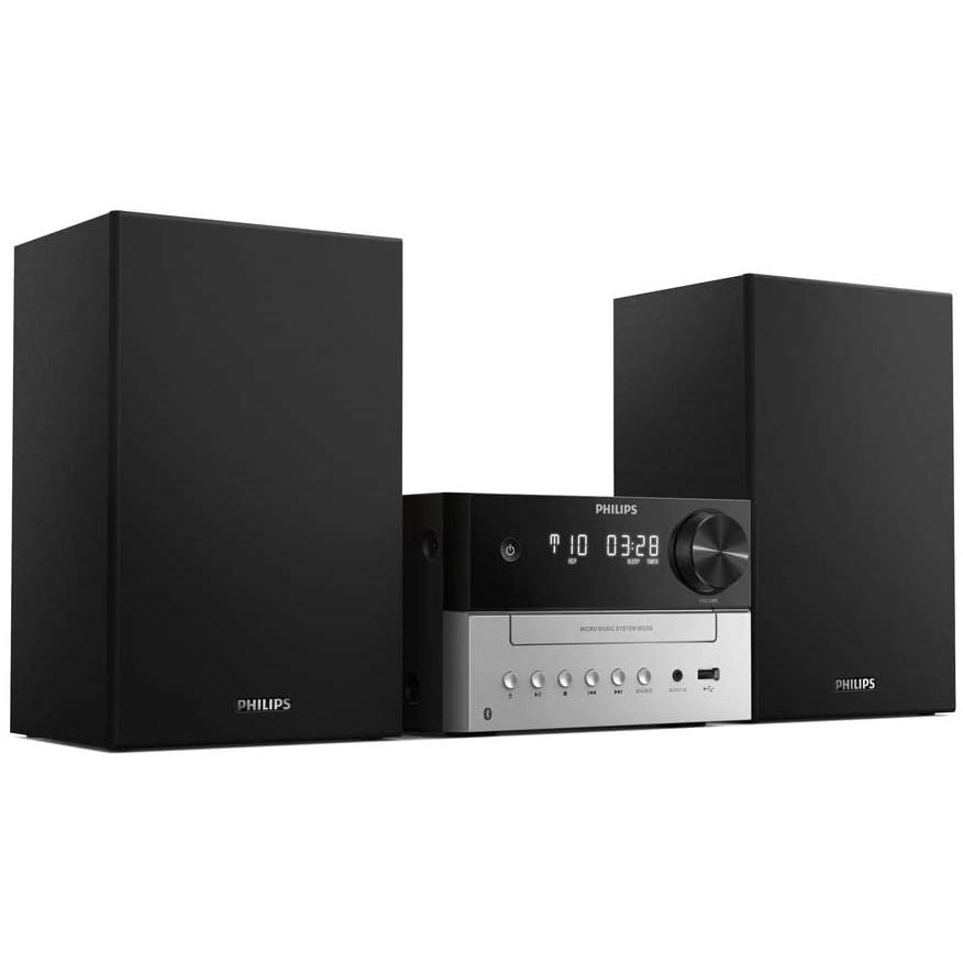 Philips M3205/12 Micro Music System with Bluetooth (Hifi System, FM Radio, USB, CD, MP3-CD, USB Port for Charging, 18 W,