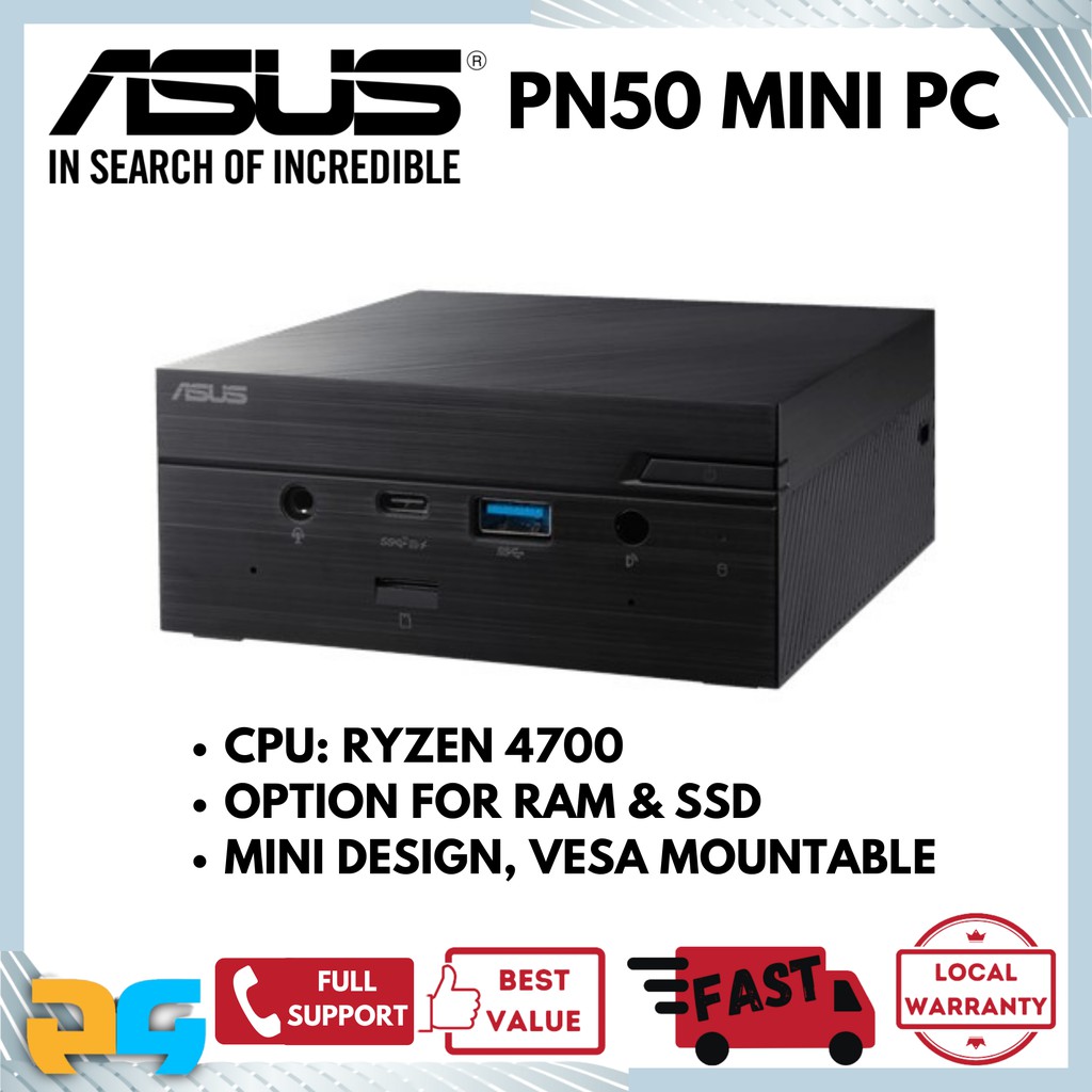 ASUS PN50 PN50BB7191MD Mini PC with Ryzen 4700 with Ram SSD Option