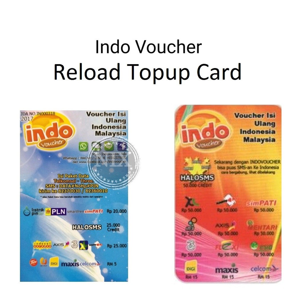 Indo Voucher Easy Topup Reload Card Shopee Singapore