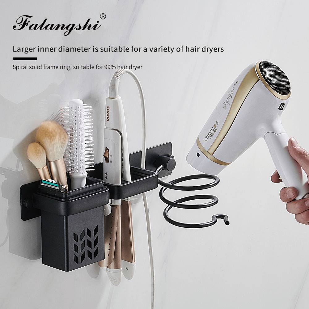 Hair Dryer Organizer Rack Bathroom Hairdryer And Straightener Holder ...