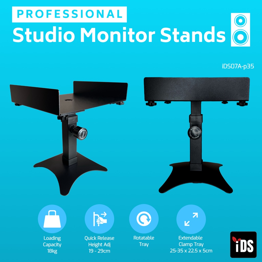 [iDS] Premium Adjustable Speaker Stands for Studio Monitor Speaker Hifi