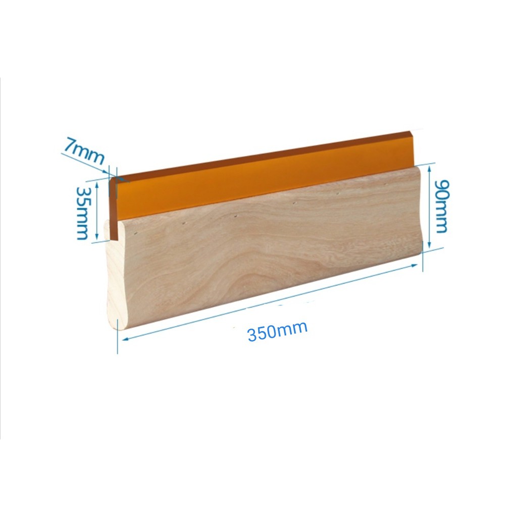 1pc: 16cm/6.3inch Water-Proof Silk Screen Printing Squeegee Blade with Wood Handle DIY Silkscreen Printing Ink Rubber Scraper Board Tools 6.3/9.4/12/17.7inch 