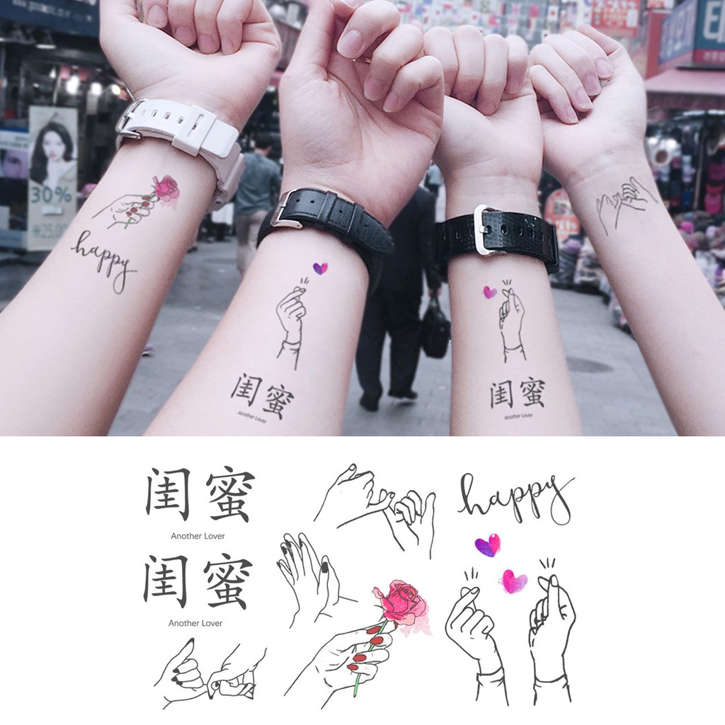 Temporary Tattoo Friendship Tattoo Shopee Singapore