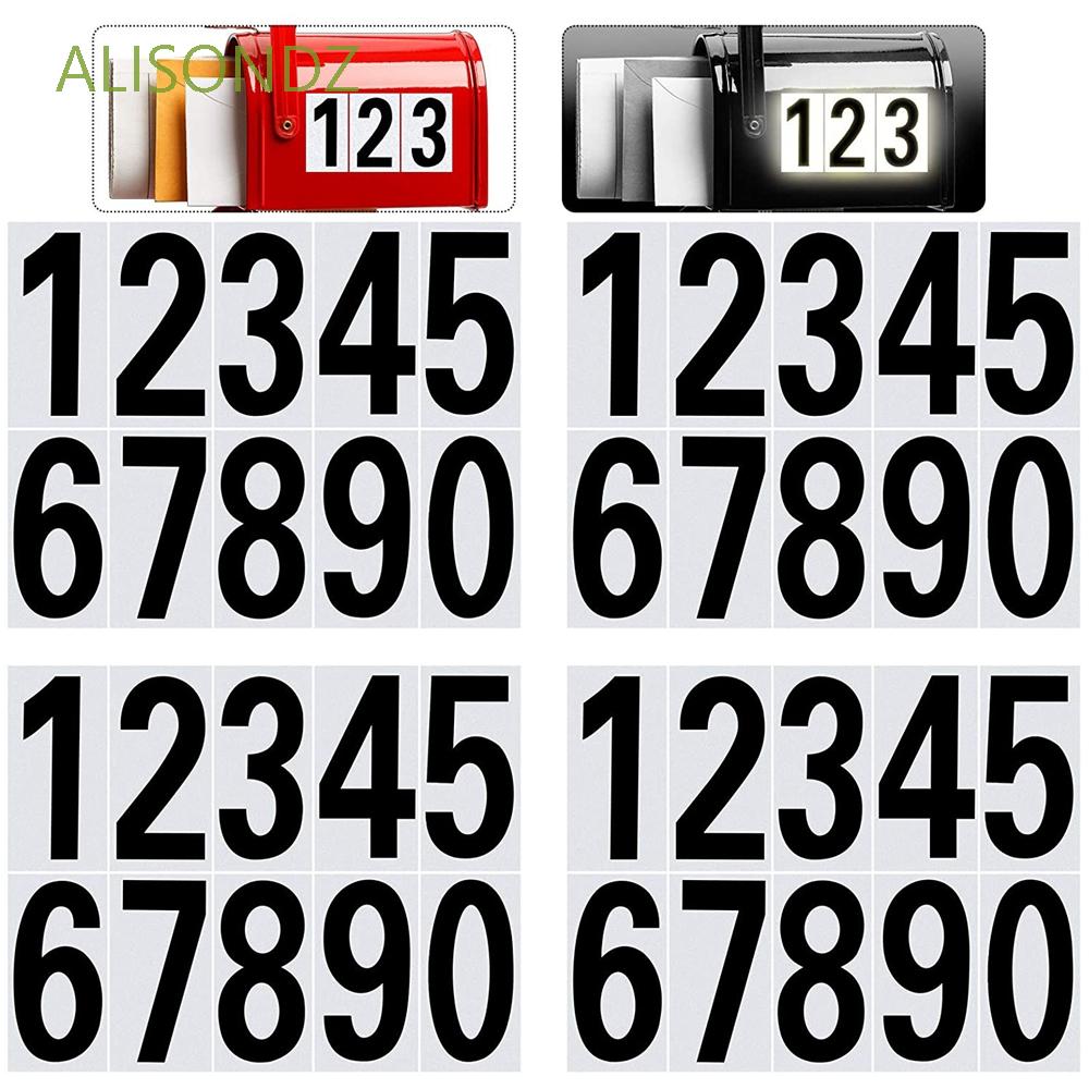 100 Pcs 2 Inch Reflective Mailbox Numbers 0-9 Self-Adhesive Silver Waterproof Number Stickers Decal for Mailbox Signs Door Window Address Number New 