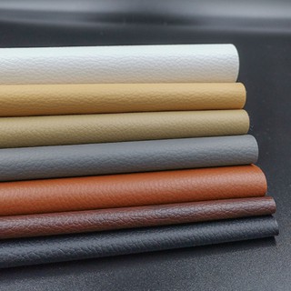 Image of 20x 120cm Roll Litchi Faux PU Leather Fabric Fabric For Sewing Bag Clothing Sofa Car Material Hair Bows DIY