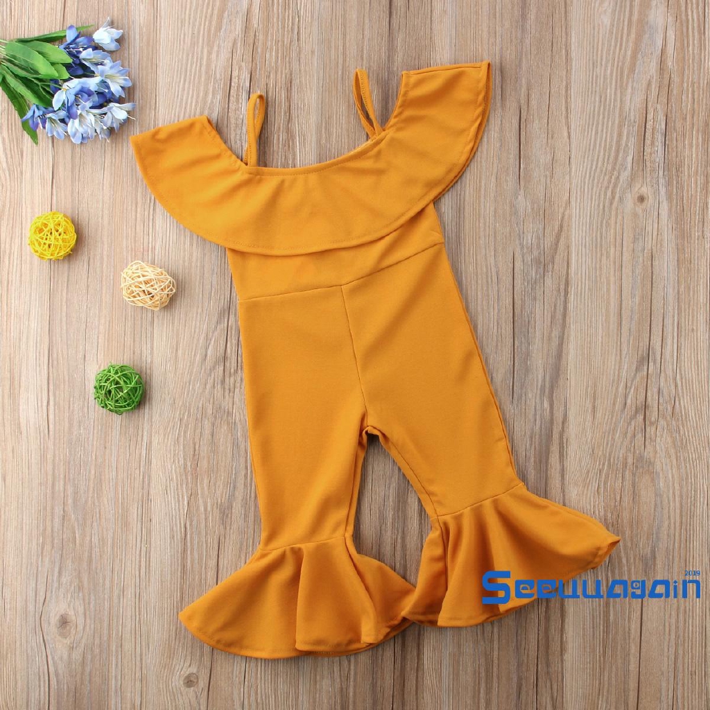 baby girl off shoulder romper