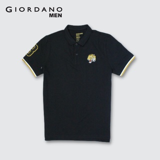 Image of Giordano Men Tiger Embroidery Tapered Fit Polo