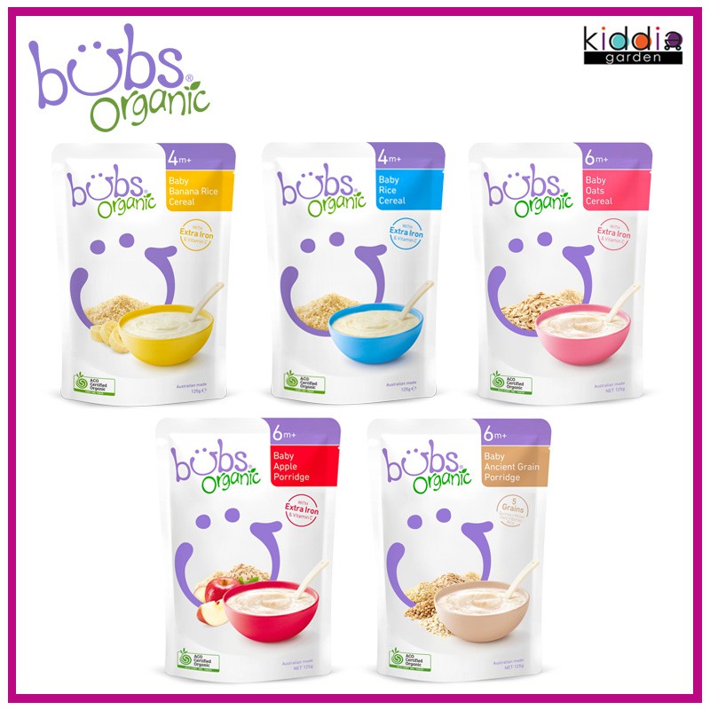 bubs organic baby oats cereal