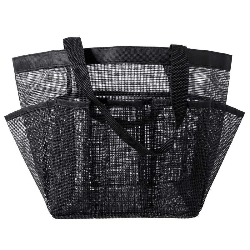 Portable Shower Caddy Mesh Tote Hanging Bag with 8 Pockets Oxford ...