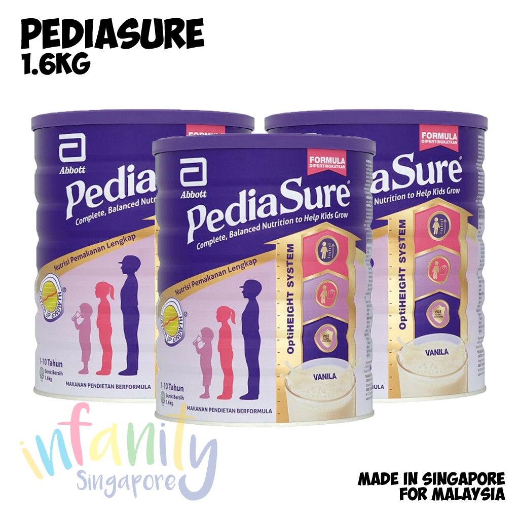 Pediasure Vanila 1 6kg Made In Sg For Malaysia Shopee Singapore