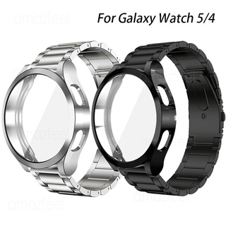 Stainless Steel Strap + Case for Samsung Galaxy Watch 5 Pro mm 45 44 41mm Active 2 Galaxy Watch 4 Classic 46mm 42mm Metal Strap