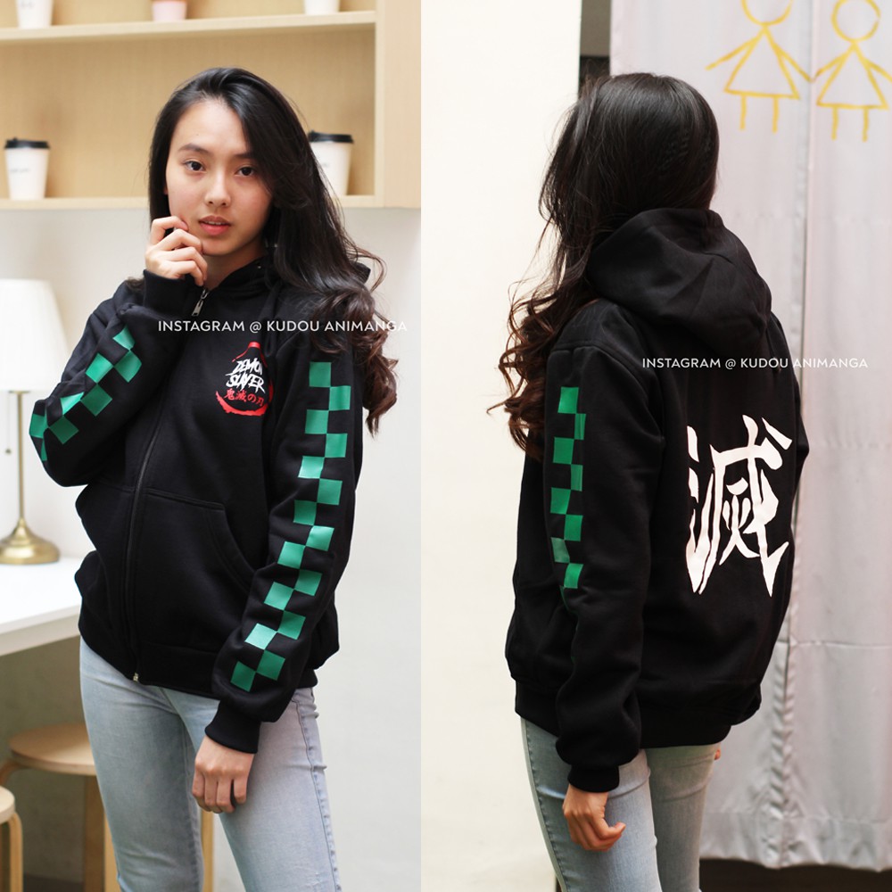 Tanjiro Kamado Demon Slayer Kimetsu No Yaiba Distro Jacket Shopee Singapore