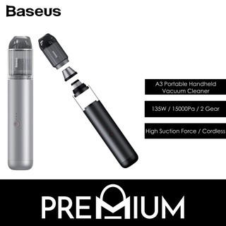 BASEUS A3 Portable Handheld Vacuum Cleaner 135W 15000Pa 2 Gear Strong Suction Car Handy Vacuum Cleaner Robot Smart Home
