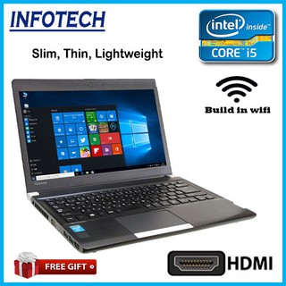( HDMI) Toshiba Slim Intel i5 , 4GB or 8GB ddr3 , 320GB hdd ssd, vga , w10pro , laptop notebook netbook ( optional i3 )