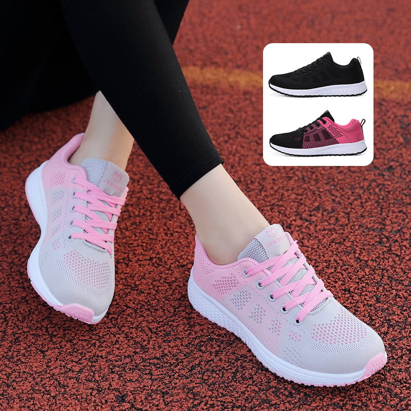 Womens Leisure Breathable Mesh Outdoor Fitness Running Sport Sneakers Shoes Plus Size Shoes Women 