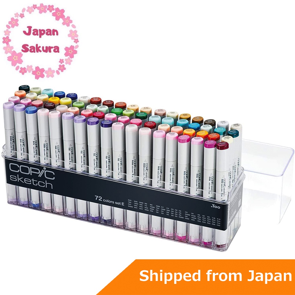 Copic Marker 72Piece Sketch Set, E (S72E) Shopee Singapore