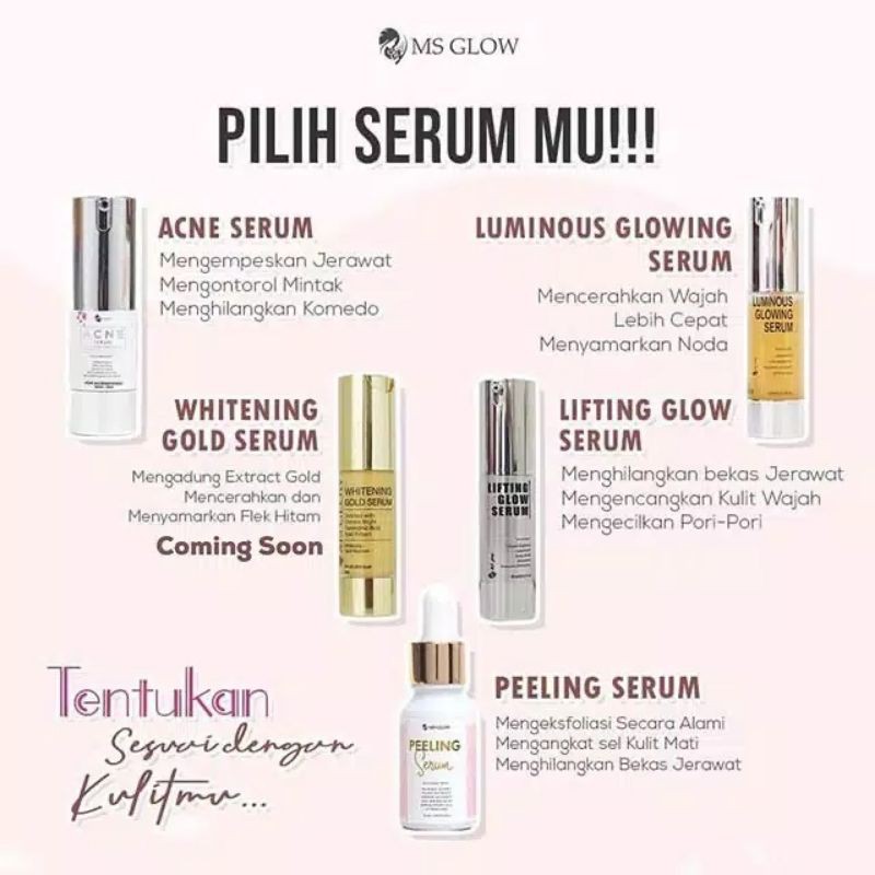Ms Glow Serum Luminous Lifting Acne Peeling 24k Gold Shopee Singapore