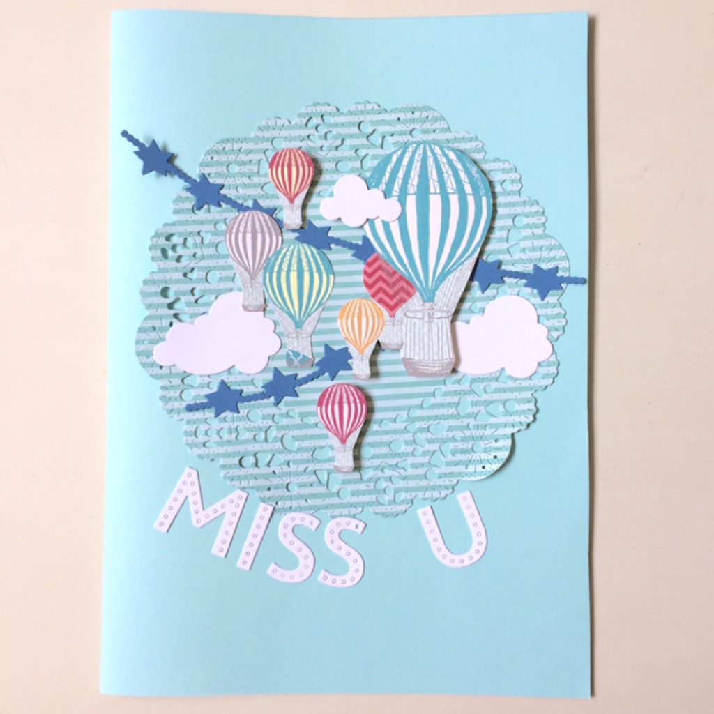 a4 size miss u handmade card for farewell