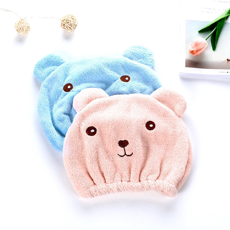 Ytmh Cartoon Strong Water Absorbing Microfiber Dry Hair Towel Wrap Bathing Shower Cap Shopee Singapore