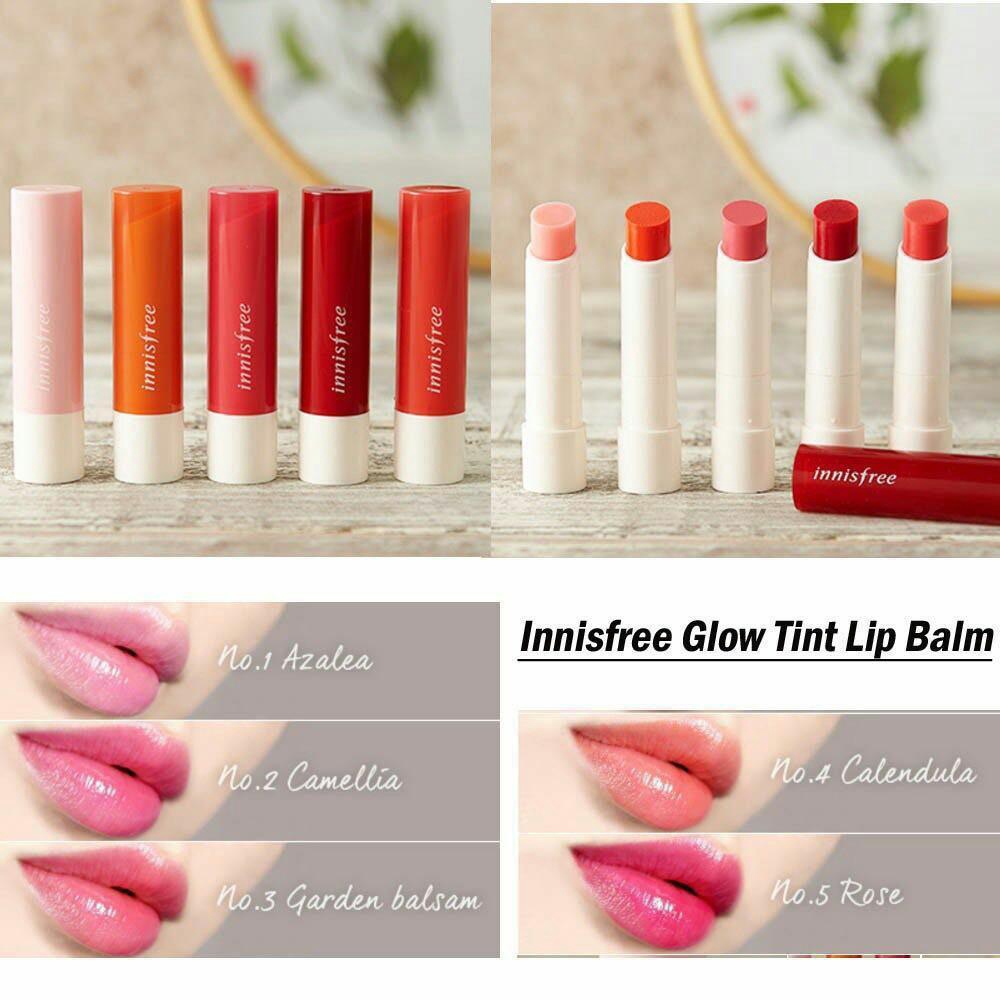 Innisfree Glow Tint Lip Balm 3 5g 5 Color Shopee Singapore