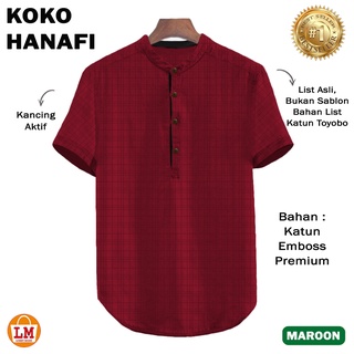 KATUN PRIA Lm26432 Men's Koko Shirt Muslim HANAFI JUMBO Premium Embossed Cotton Material