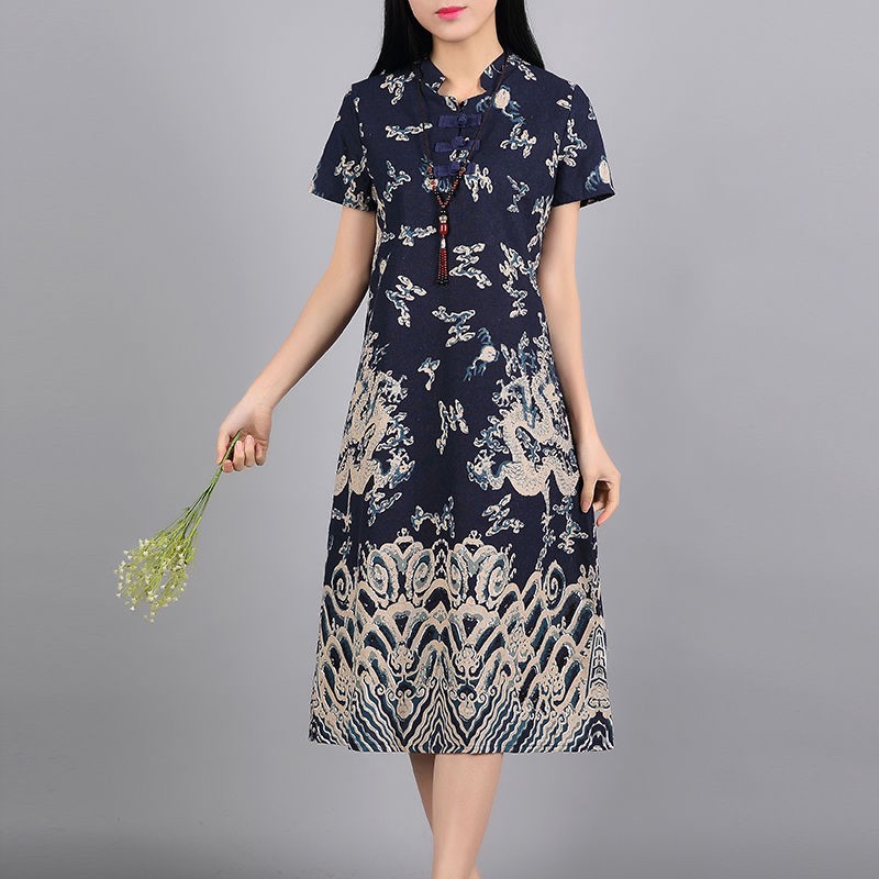 Brandy Mandy Chinese Cheongsam 2022 Spring Summer Improved Flare Sleeve ...