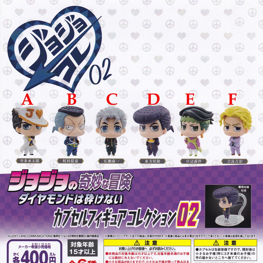 Japan Genuine Gashapon Capsule Toys Jojo S Bizarre Adventure Josuke Koichi Nijimura Jotaro Rohan Kishibe Kira Yoshikage Shopee Singapore