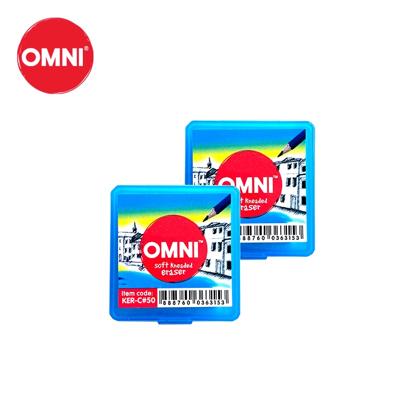OMNI 2PC PACK KNEADED/ KNEADABLE ART ERASER EXTRASOFT, WHITE Shopee