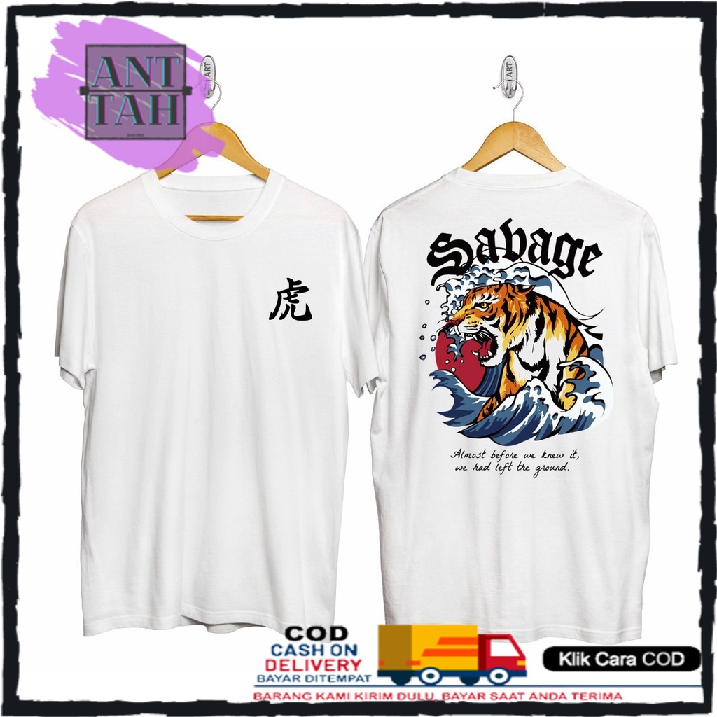 The Latest Men And Women S Shirts For Men And Women The Latest Tiger Sabage Screen Printing T Shirts Anttah Distro Shopee Singapore