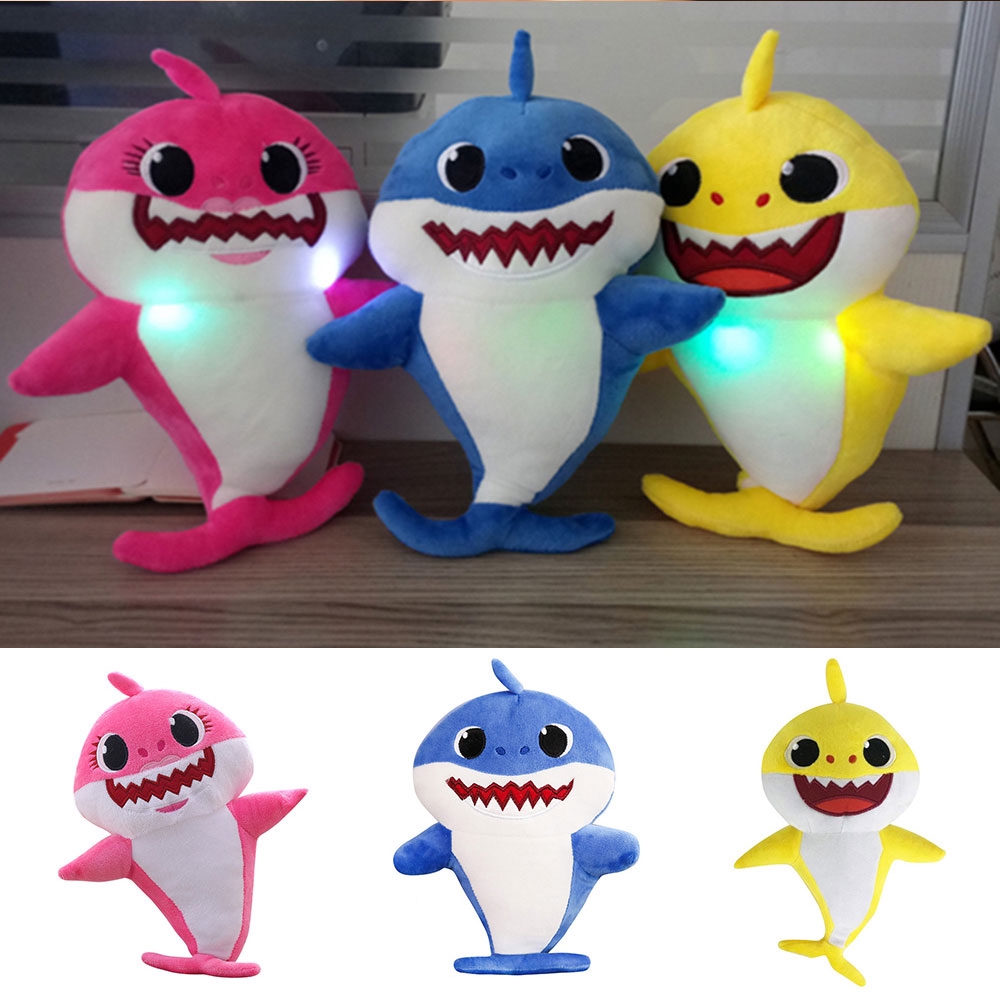 blue baby shark plush toy