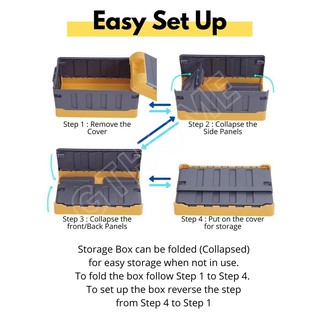 Foldable Storage Box Container Box Organiser Box Stackable Collapsible Many Different Size Stackable Easy Storage #4