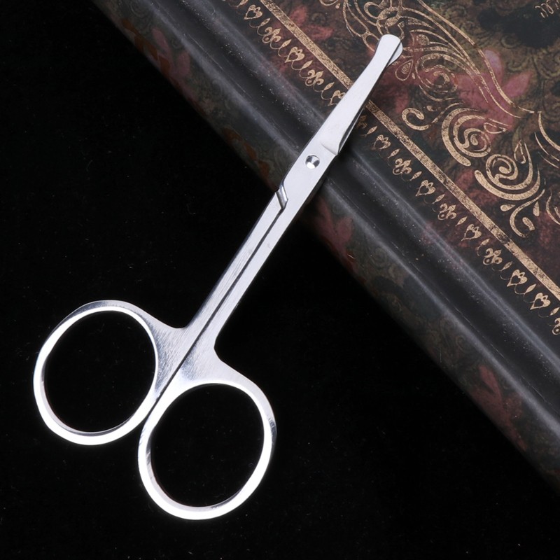 Fashion Stainless Steel Nose Hair Scissors Ear Facial Trimmers Cut