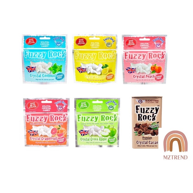 [MZTREND] Fuzzy Rock Premium Xylitol Crystal Candy 40g Shopee Singapore