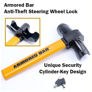 Armored Car Anti-Theft Steering Wheel Lock Thief Steal Car Vehicles Security
