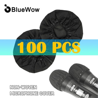 BlueWow 100Pcs wholesale Disposable Sanitary Microphone Cover for Karaoke Black Yeti USB Microphone T2