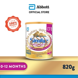 Similac Total Comfort Stage 1 Baby Milk Powder Formula 2'-FL 820g (up to 12 months)