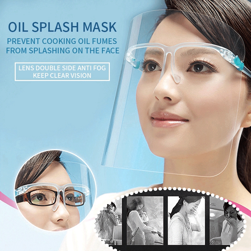 （Glasses+Mask）waterproof and Antifog Dental Face Shield Antifog Mask