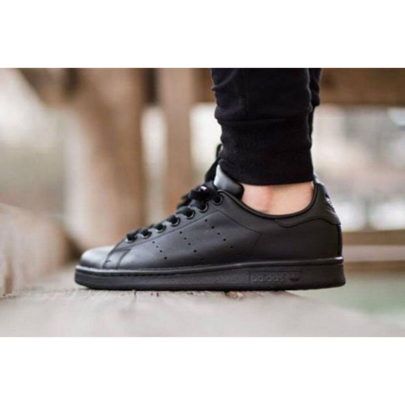 stan smith adidas black leather